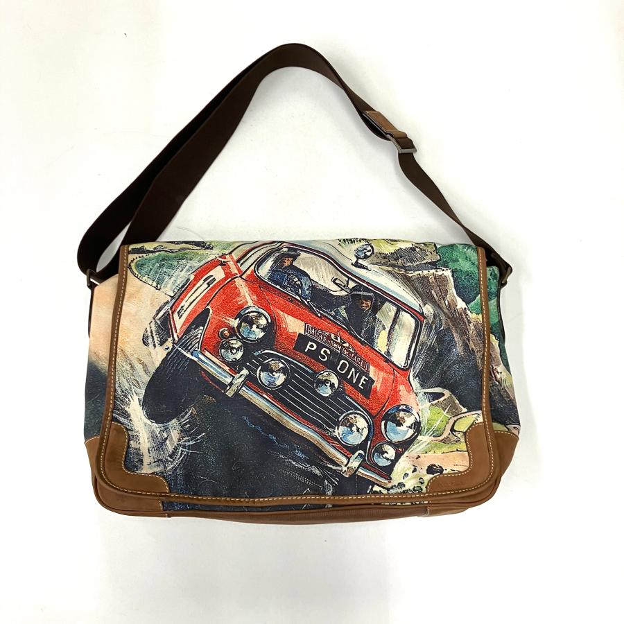 極美品】ポールスミス メッセンジャーバッグ ガジェット 総柄 A4 PC 紫