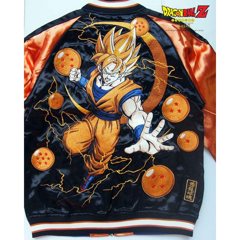 絡繰魂 ドラゴンボール 超サイヤ人覚醒スカジャン リバーシブル
