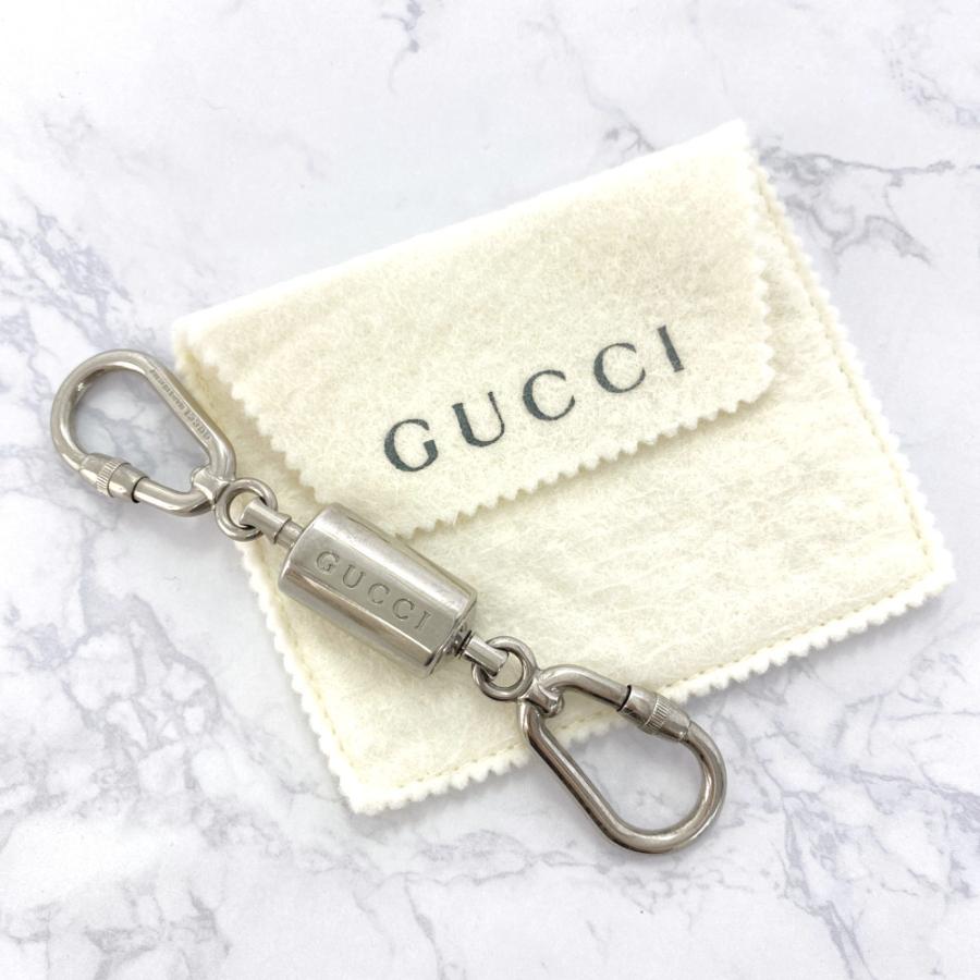 GUCCI（グッチ） オールドグッチ ロゴ カラビナ キーリング