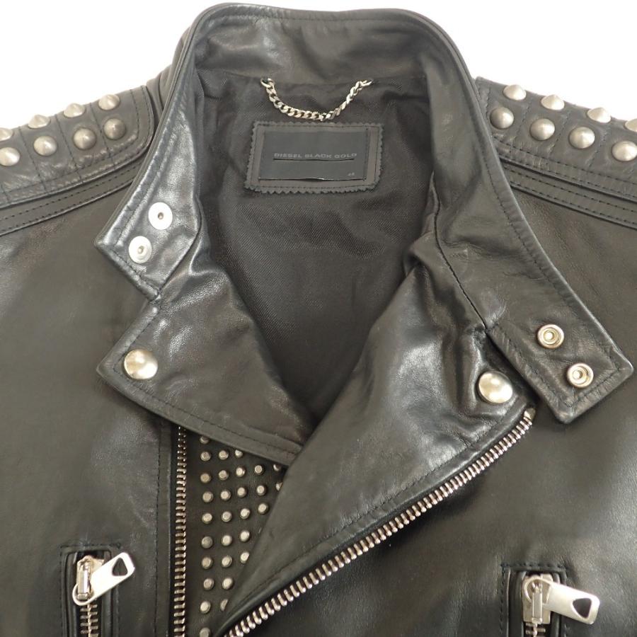 DIESEL（ディーゼル） スパイクスタッズ ダブルライダースジャケット