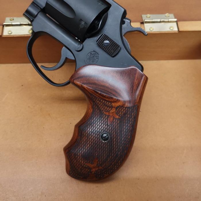 アウトレット】アルタモント S&W Jフレーム用 木製グリップ オーバー