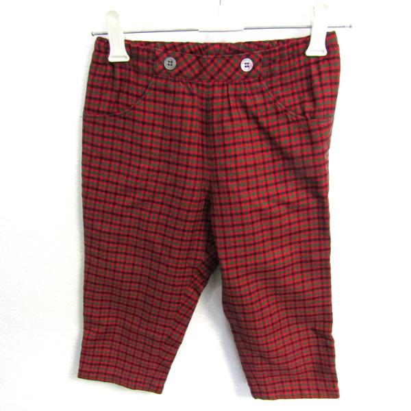 ファミリア パンツ ボトムス チェック柄 ウール混 ベビー 女の子用 90