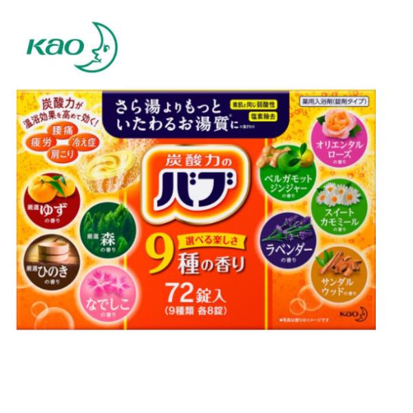 外箱アウトレット 画像の旧人気アソートパッケージ品 バブ 72錠 9種類