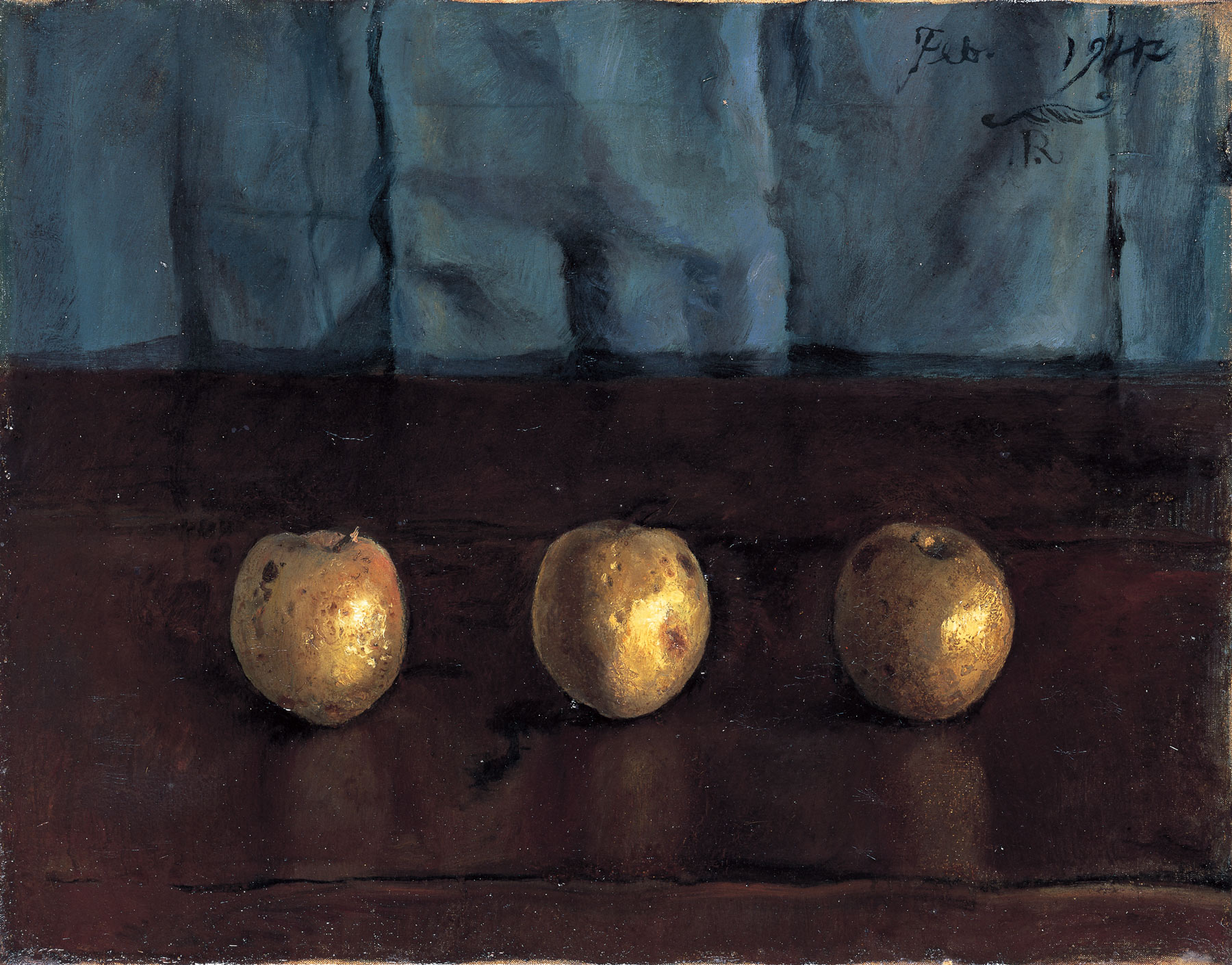 林檎三個】岸田劉生‐個人蔵