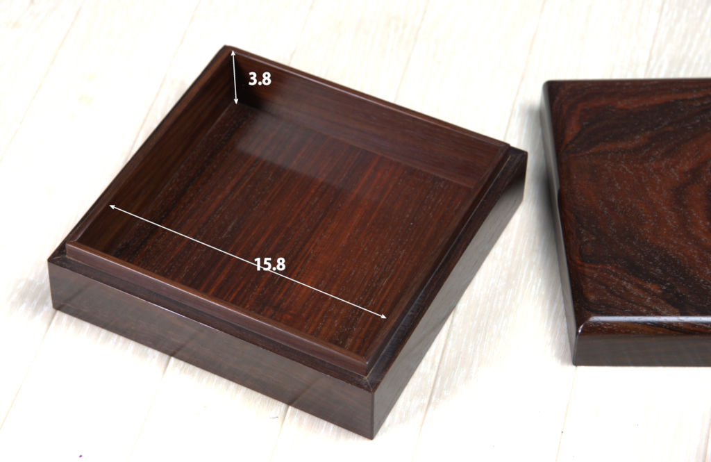 雑貨: 紫檀 小箱 正四角形 若畑作 no.8211-01 / 唐木家具OSAKA