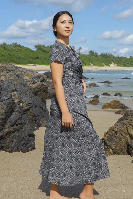 AKI オーダー大島紬ワンピース 楽天市場】【泥大島紬リメイク前開き