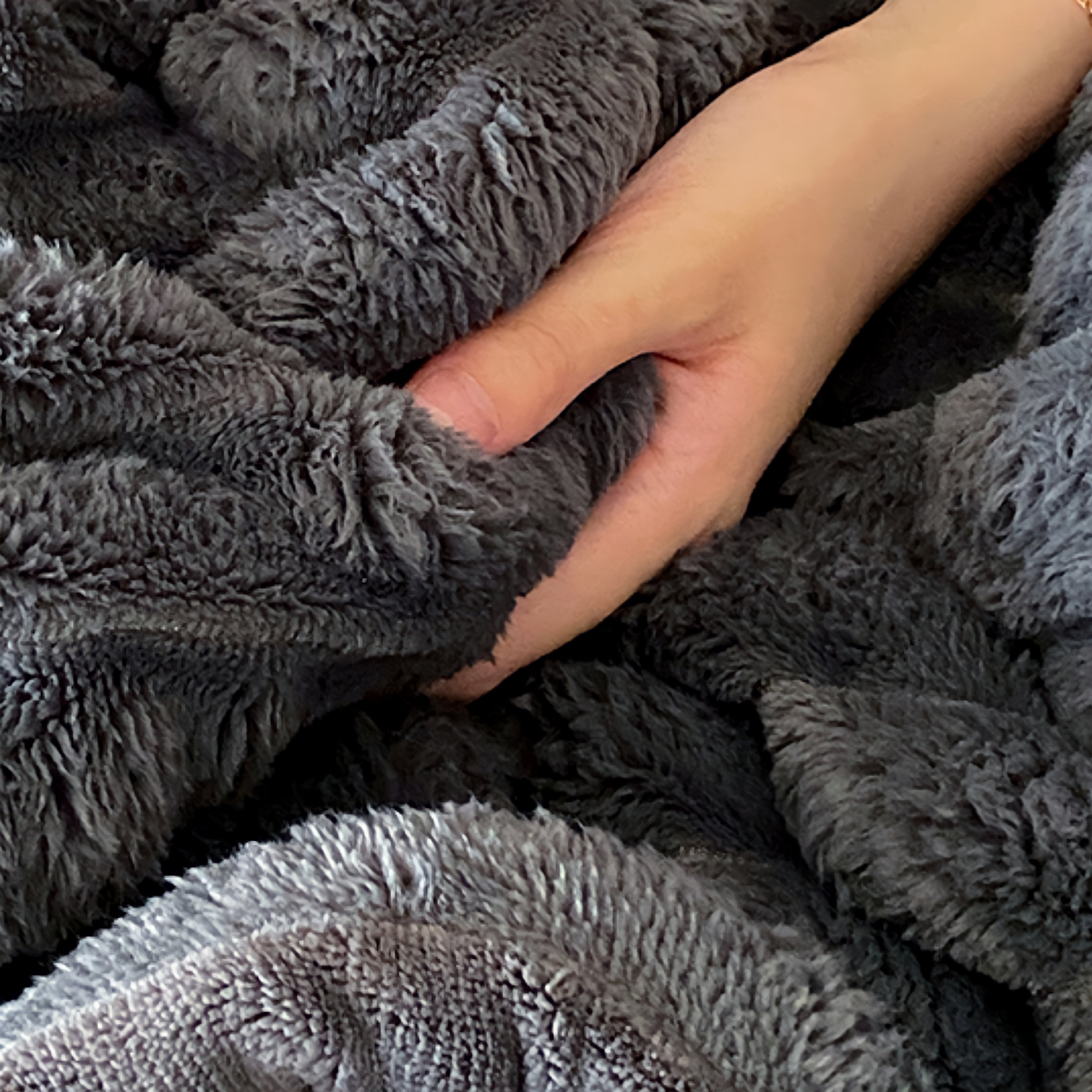 カラフルふわふわブランケット 