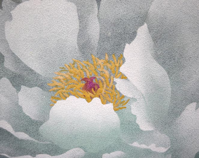 高橋天山（旧雅号：秀年）「富貴花（牡丹）」日本画・10号 絵画買取