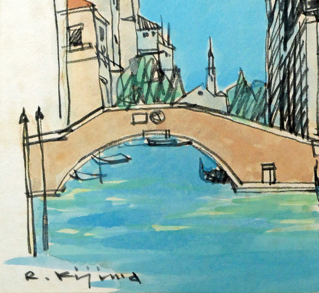 木嶋良治「Venezia（ベニス）」水彩画・色紙 絵画買取・販売の小竹美術