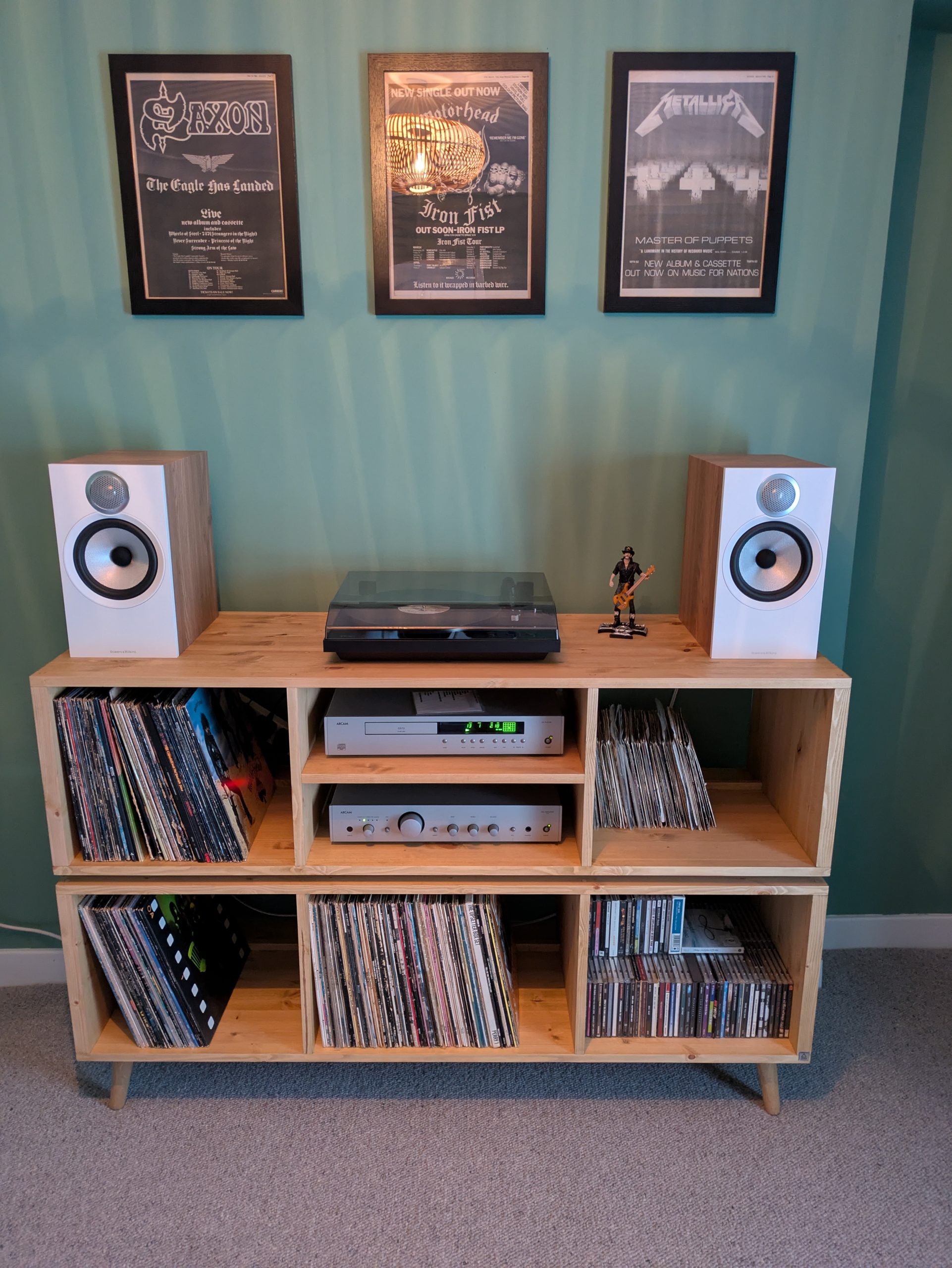 ビニール DJ スタンド - 2 段 DJ キャビネット レコード収納ラック