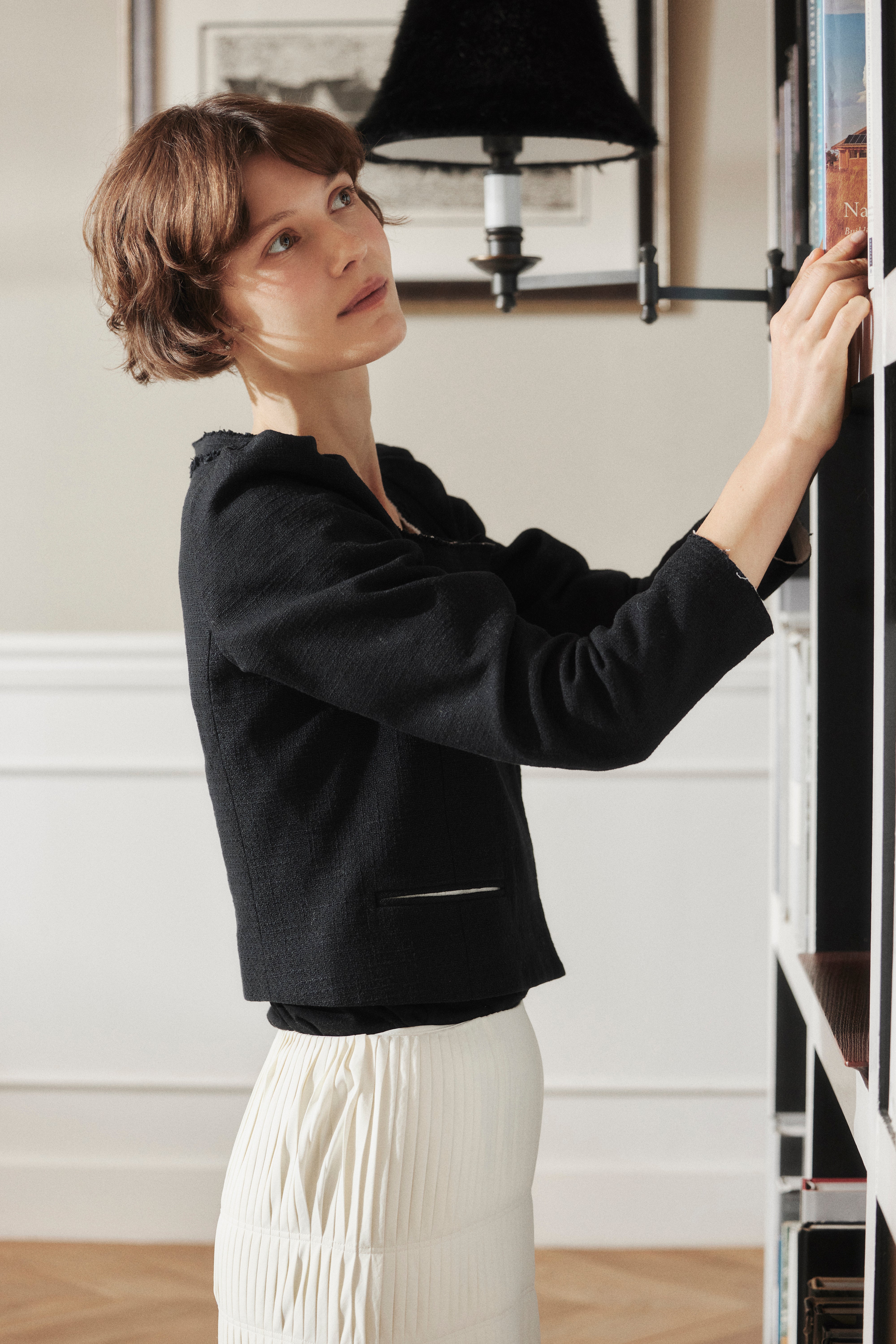 Gigot Sleeve Tweed Jacket – L'AUBE BLANC