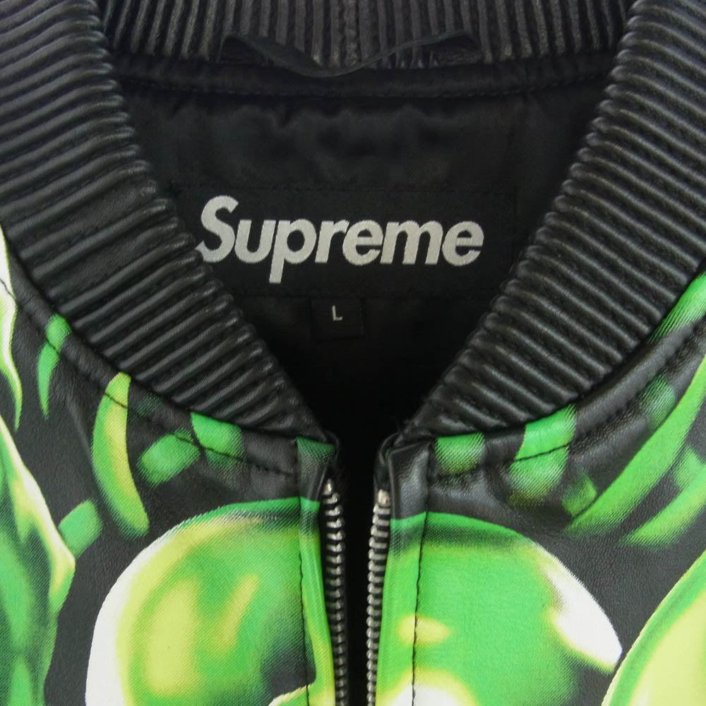 Supreme シュプリーム 18SS Skull Pile Leather Bomber Jacket スカル