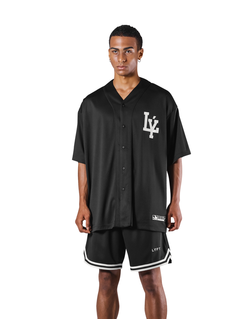 LÝ Logo Baseball Shirt - Black – LÝFT