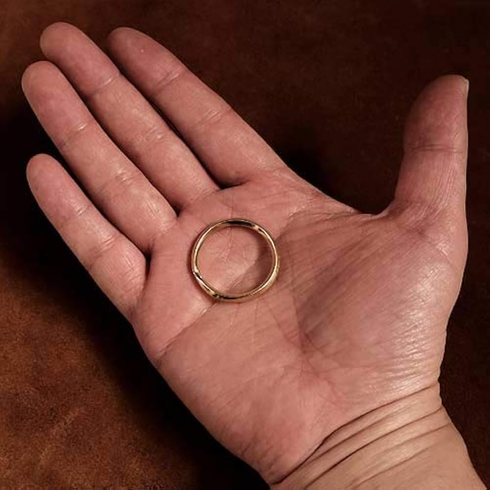 Amazon.co.jp: 5個セット 真鍮製 三角押し二重リング（直径28mm