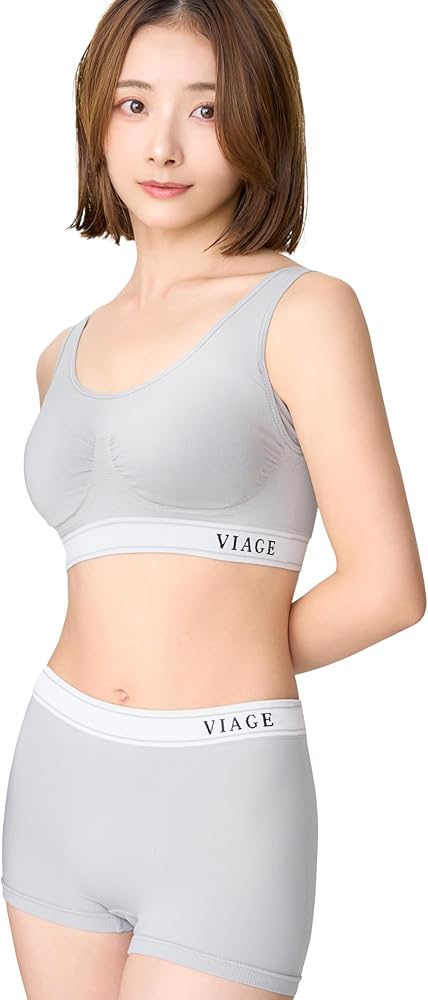 Amazon | [VIAGE] ヴィアージュ ナイトブラ & ショーツ セット (クール