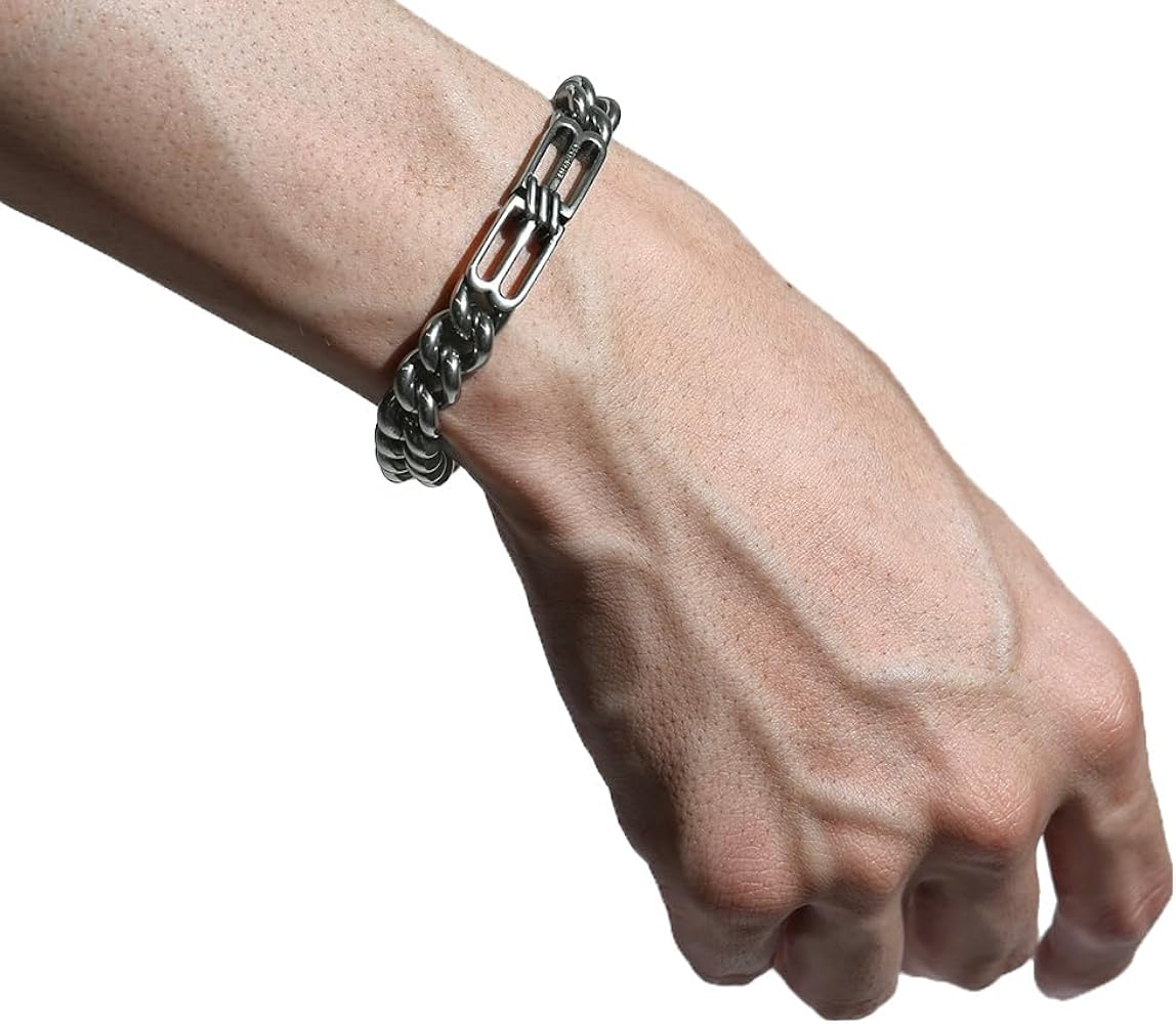 Amazon | [バレンシアガ] ブレスレット メンズ アクセサリー BB ICON