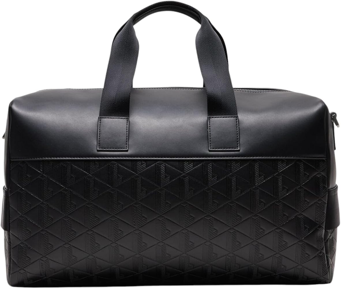 Amazon | Lacoste メンズ ダッフルバッグ、ブラック、15.75インチ x