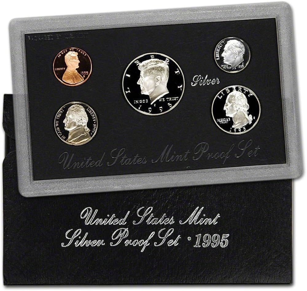 1995 S U.S. Mint Silver Proof Set - 5 Coins - OGP Superb Gem