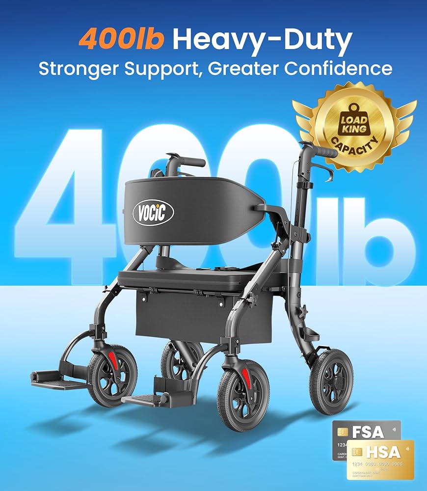 Amazon.com: VOCIC Walkers for Seniors Z59, 2 in 1 Walker