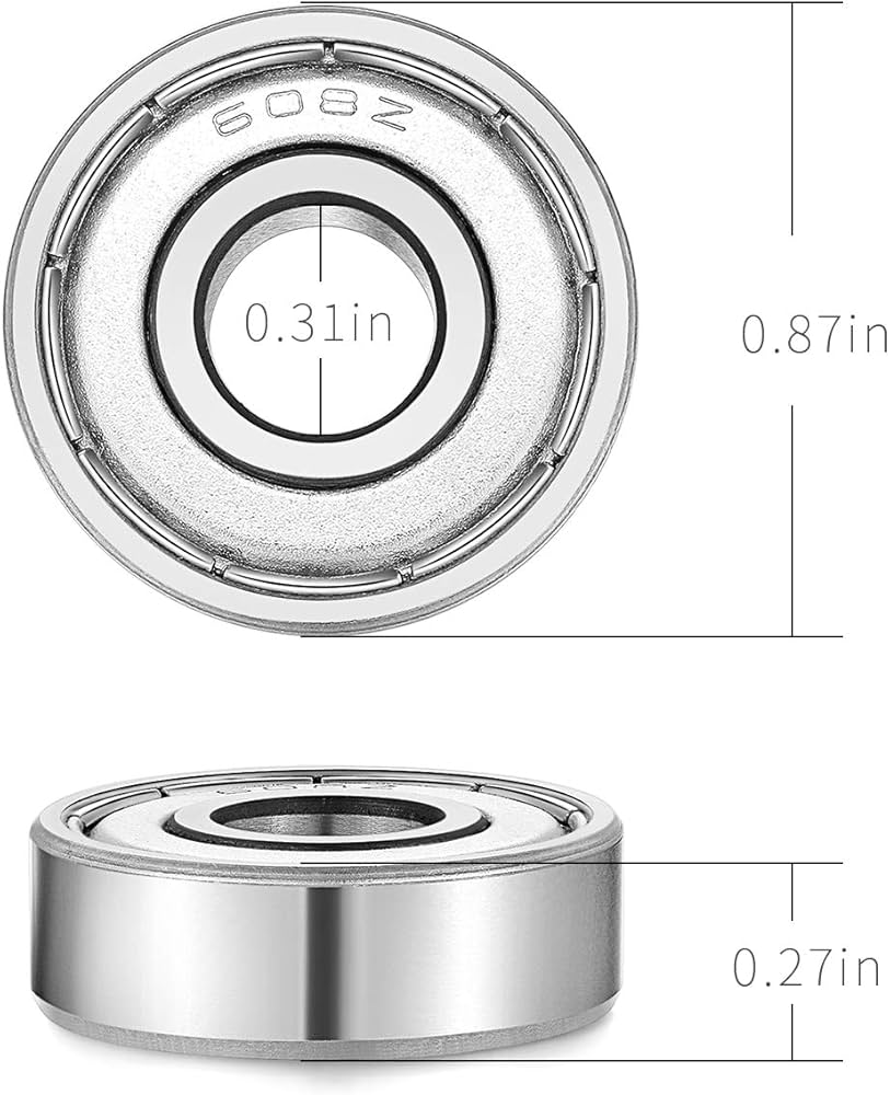 Amazon.co.jp: 608-Z シールド付きミニチュアスケートボードベアリング