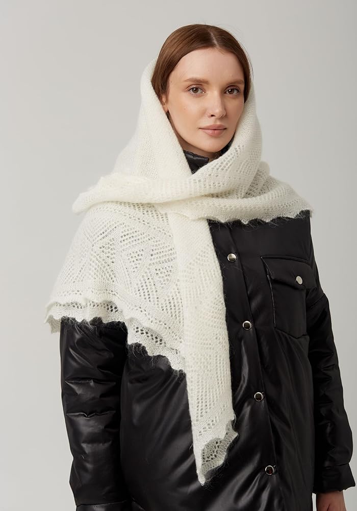 Orenburg Downy Shawl Original Russian Scarf Natural Pure Finest