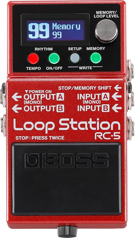 Rc-5 | Pedal compacto Loop Station Boss Rc-5 | Amazon.com.br