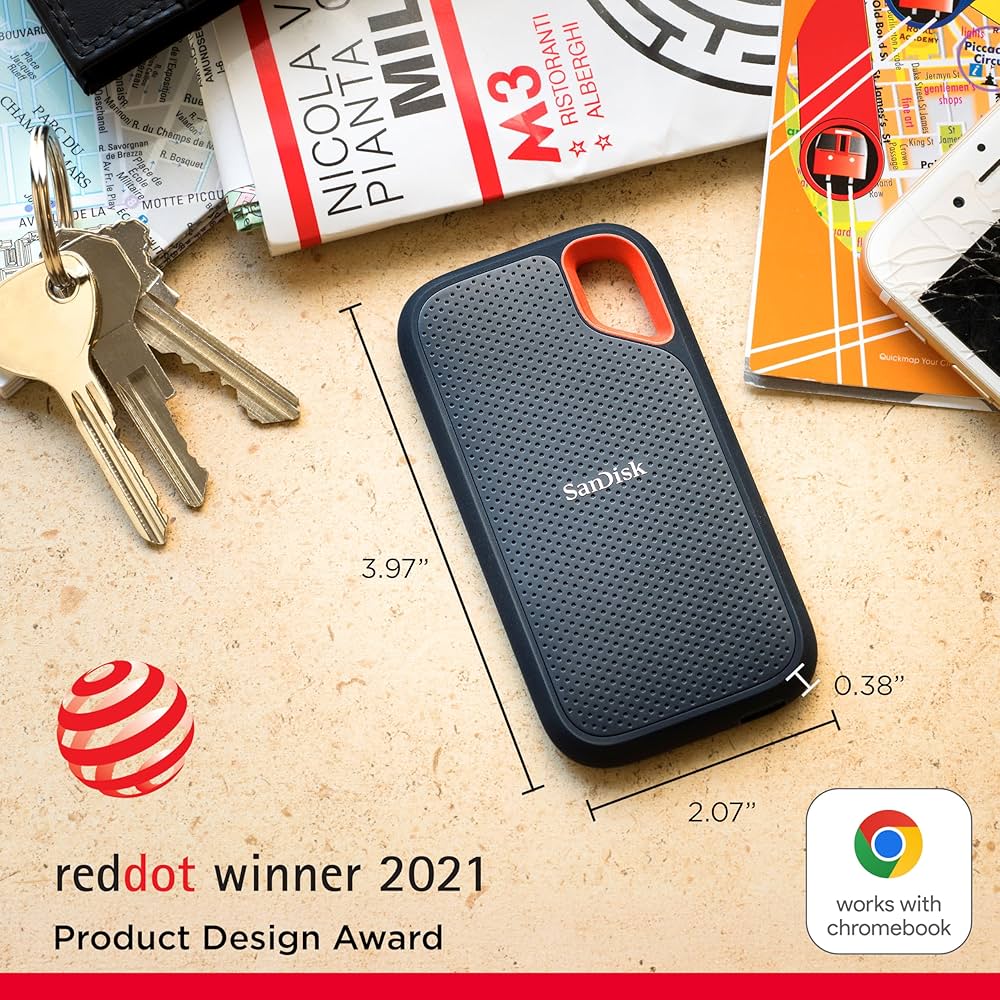 SanDisk Extreme Portable SSD 2 TB (taşınabilir NVMe SSD, USB-C