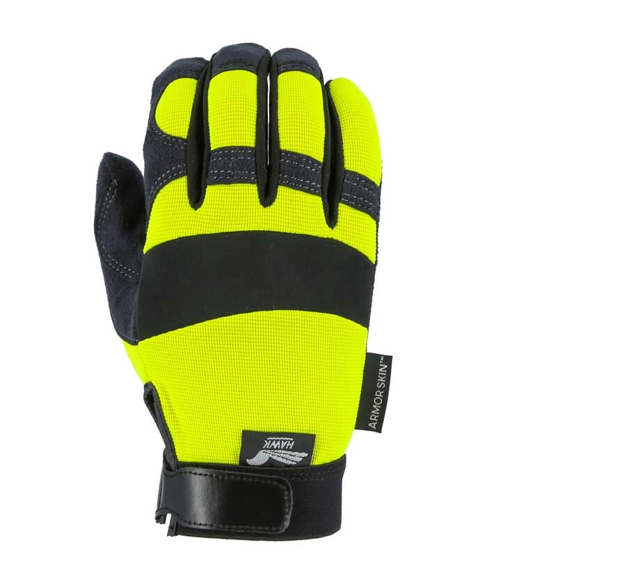 Armor Skin Mechanics Glove with Blue Knit Back | Majestic Glove
