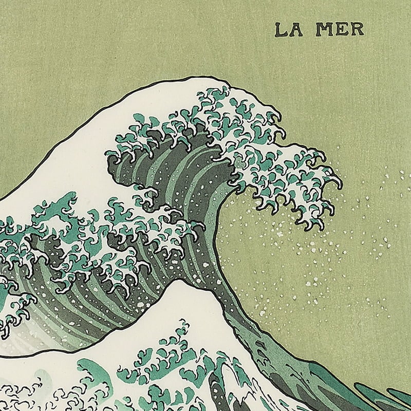 LA MER』オーケストラスコア 初版表紙 浮世絵木版画【茶色額】｜浮世絵工房