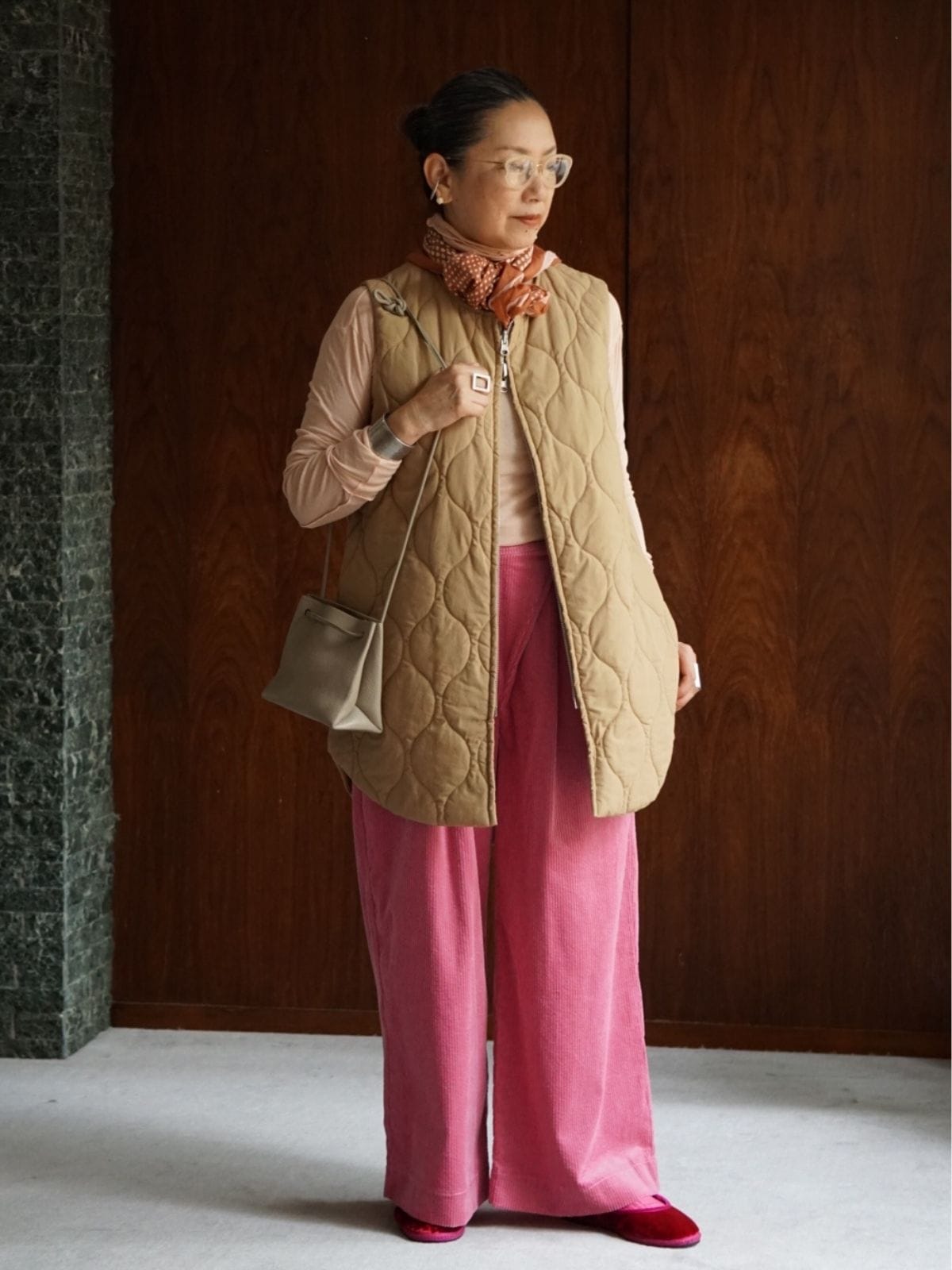 コーデュロイタックワイドパンツ ピンク | BOTTOMS | ko by keiko