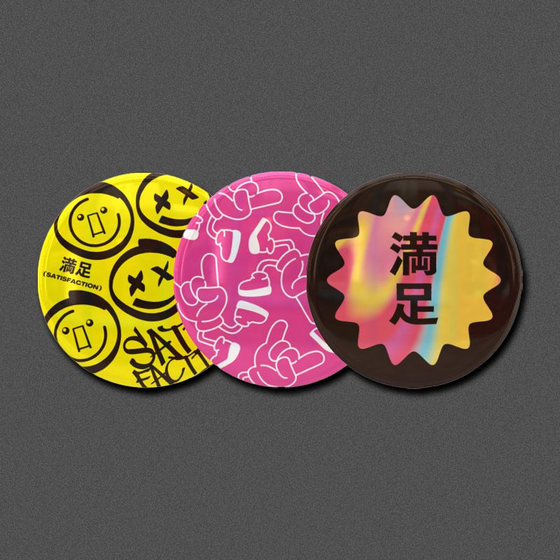 SATISFACTION グラフィック缶バッジセット | HARDCORE TANO*C CREW