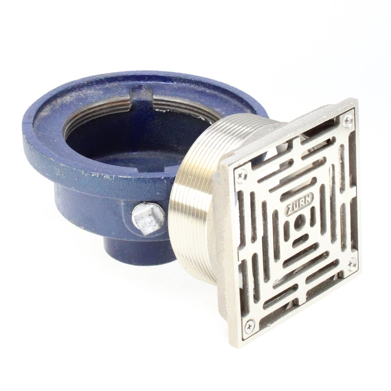 Zurn ZXN211-A - Floor Drain w/ Heavy-Duty Round Nickel Bronze Strainer
