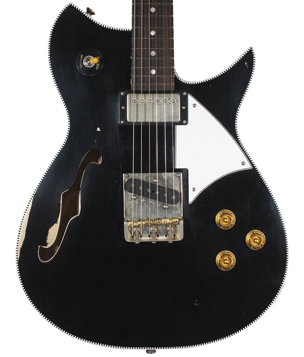 Fano Alt de Facto RB6 Thinline Bull Black Electric Guitar - USA