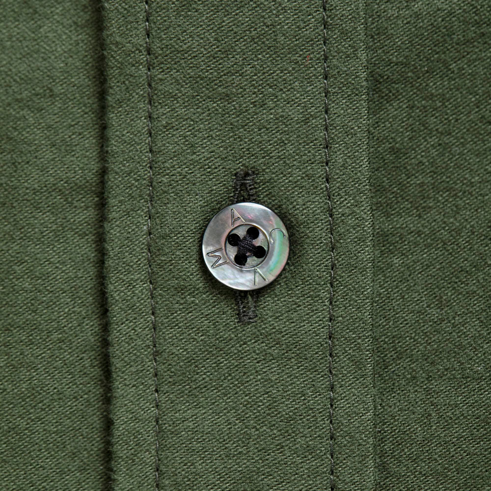 ACV-SH01LM PADDED LIGHT MOLESKIN SHIRT - ARMY GREEN – May club