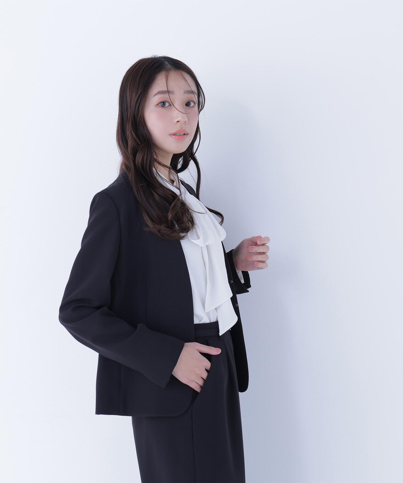 ダブルクロスストレッチ SETUP ノーカラージャケット | NATURAL BEAUTY