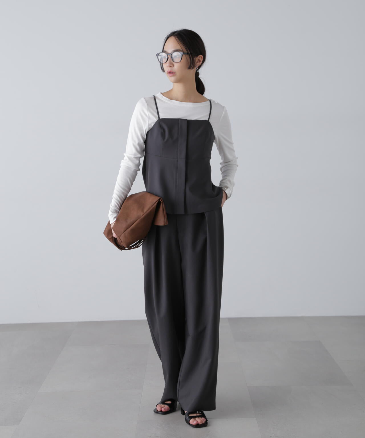 セットアップ対応〉ペプラムキャミソールビスチェ | FREE'S MART