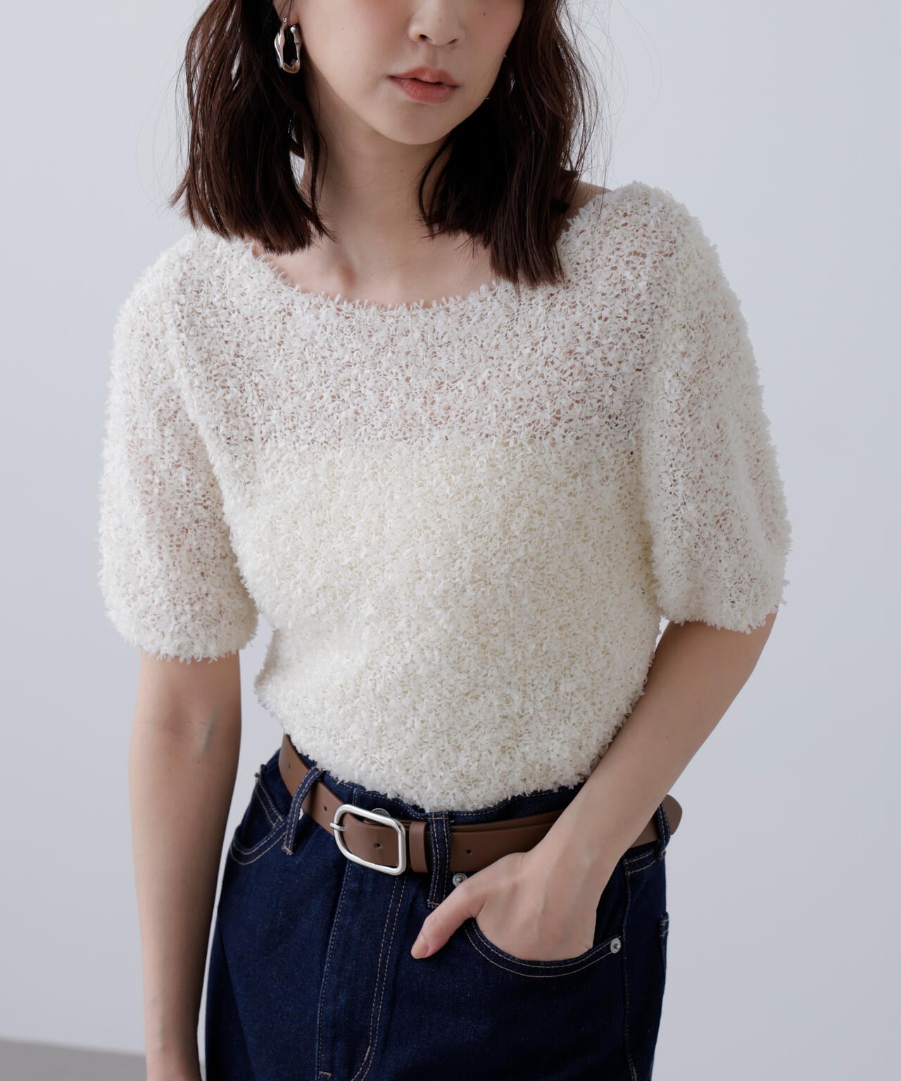 チョウチョヤーン半袖ニット | FREE'S MART（フリーズマート