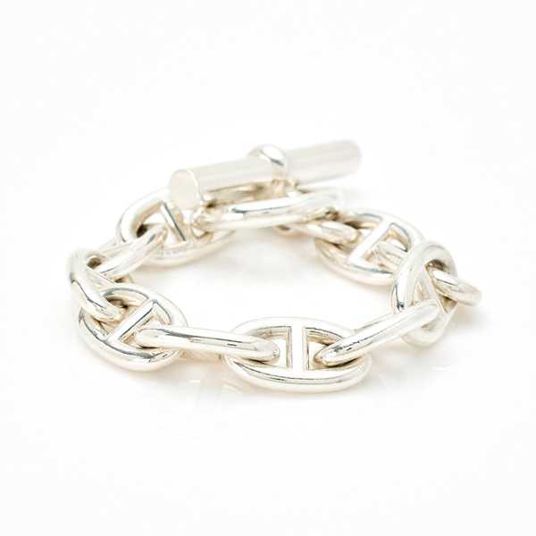 HERMES シェーヌダンクル ブレスレット TGM/10コマ シルバー 925