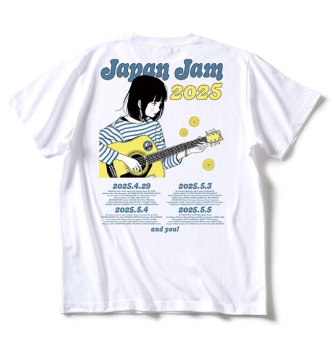 JAPAN JAM 2025オフィシャルTシャツイラスト（ロッキング・オン