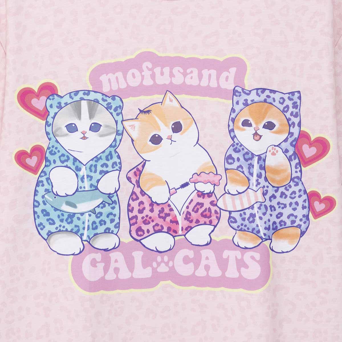 mofusand ぎゃるにゃん Tシャツ GAL CAT ピンク | mofusandもふもふ