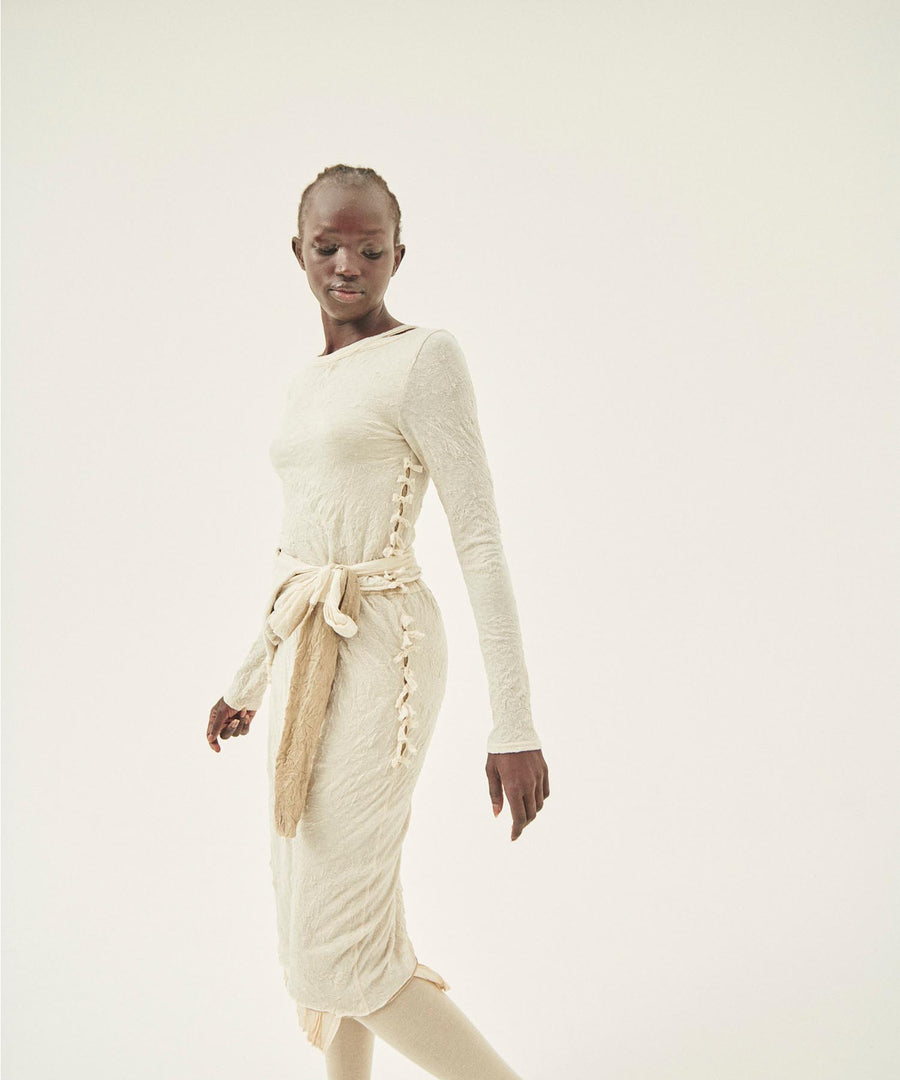 WRINKLE SIDE RIBBON TOP｜muller of yoshiokubo(ミュラーオブ