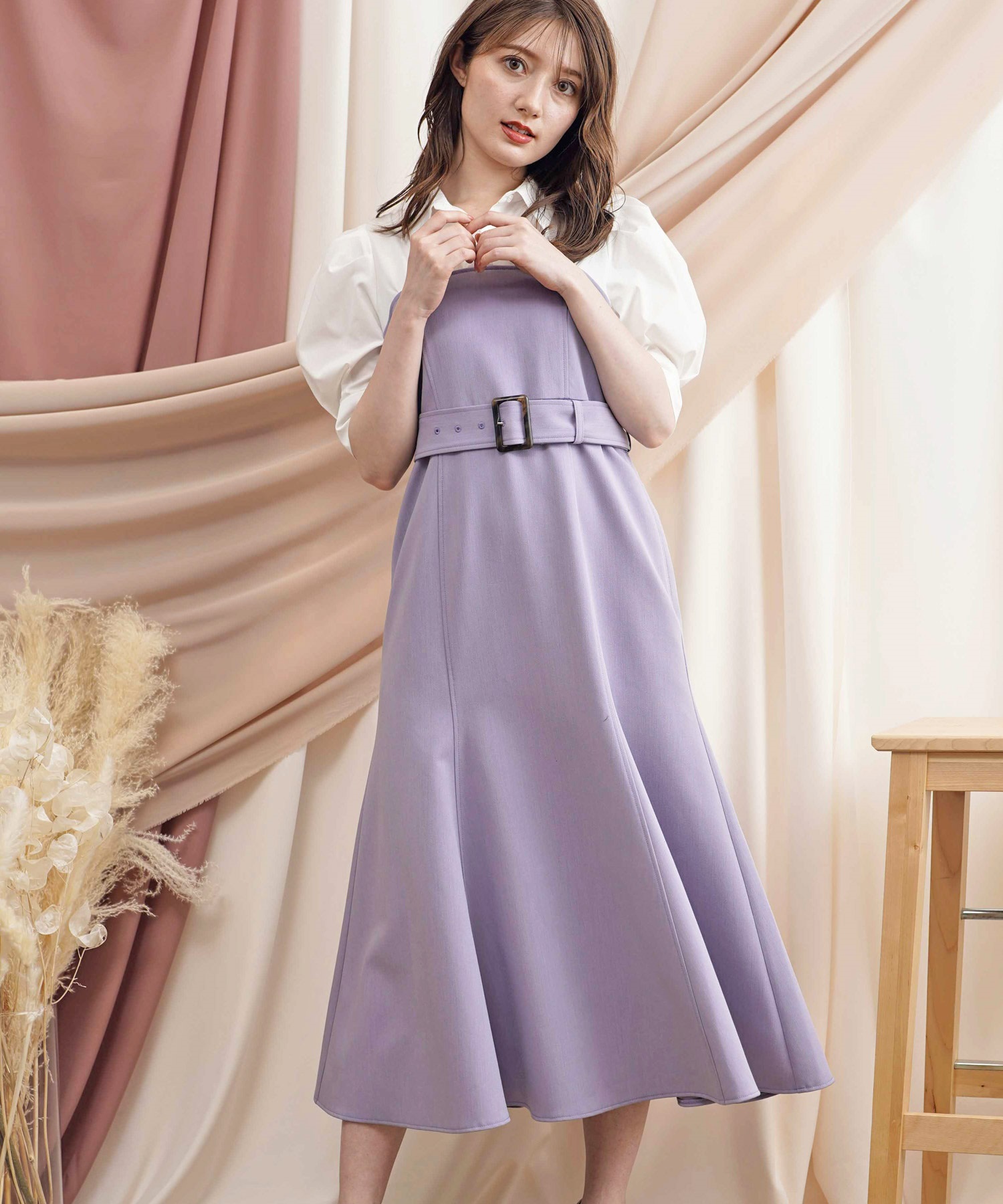 シャツドッキングビスチェワンピ | ロングワンピース | NOELA OFFICIAL