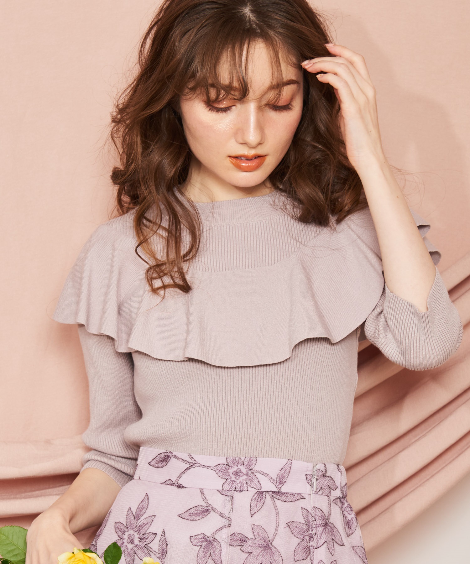 ハイネックフリルリブニット | ニット | NOELA OFFICIAL WEB STORE