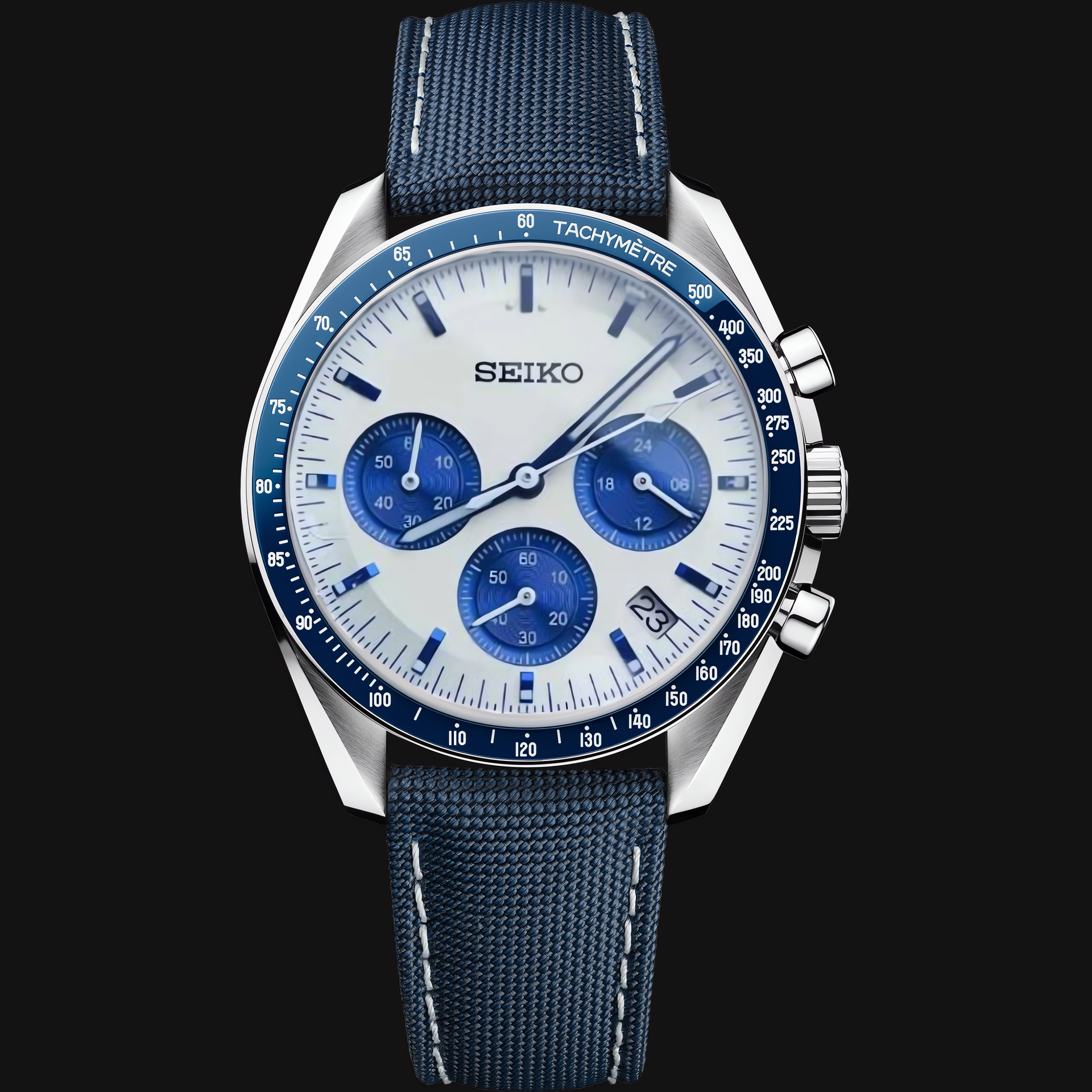 Seiko Mod Speedmaster „Silber & Blau“ – Oh My Mod Watches