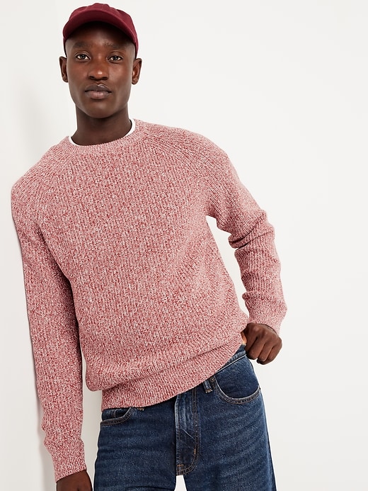 Crew-Neck Shaker-Stitch Sweater | Old Navy
