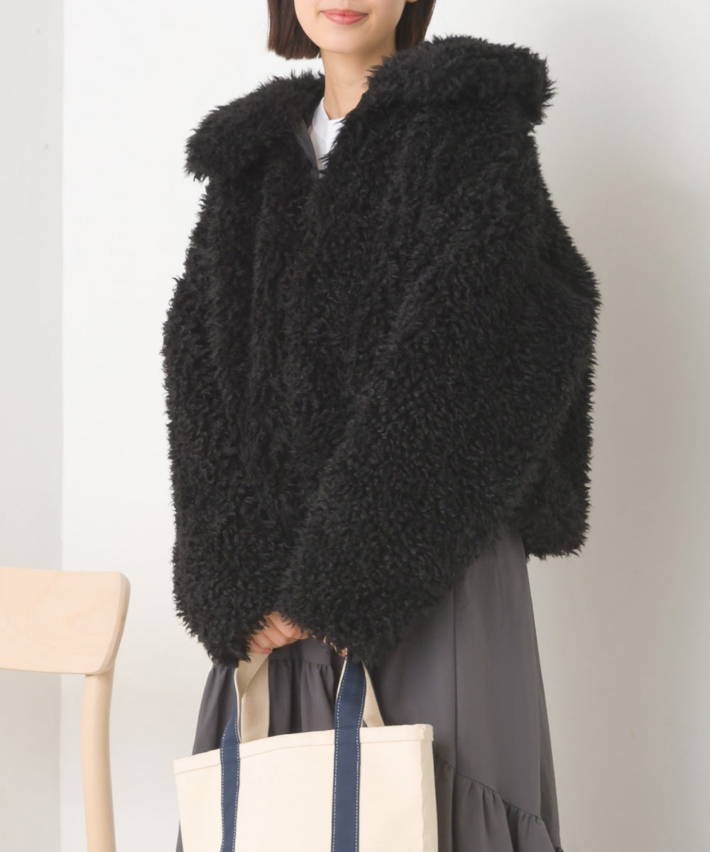 OMNES】プードル衿付きファージャケット【1523-7188】