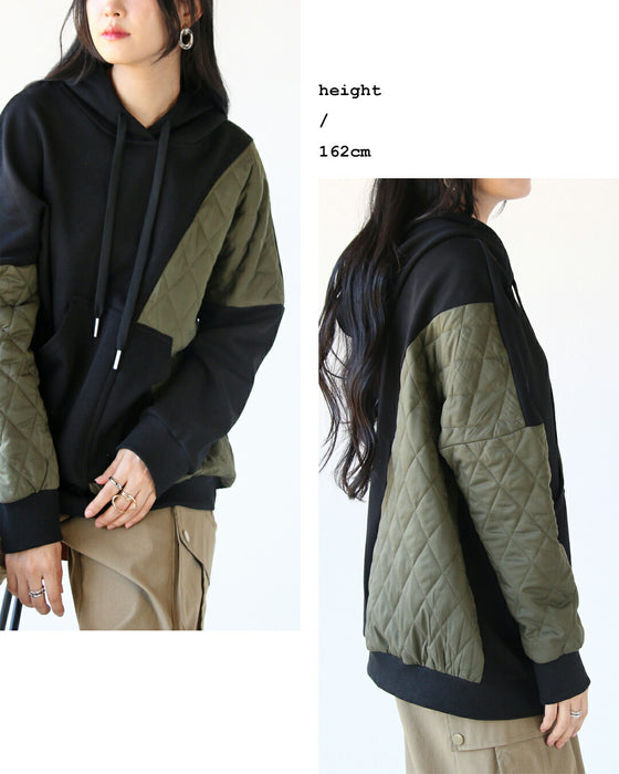 スウェット×キルティング 異素材ドッキングパーカー – ONE PEACE ONLINE