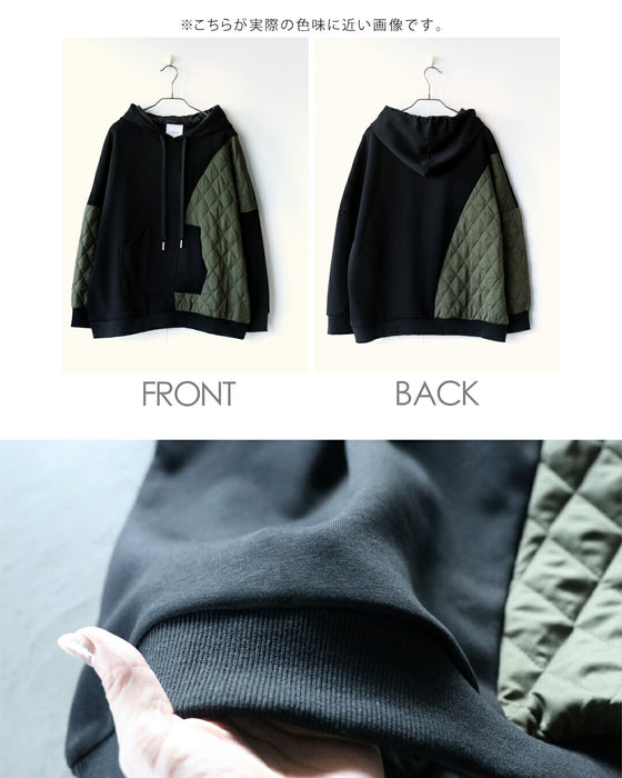 スウェット×キルティング 異素材ドッキングパーカー – ONE PEACE ONLINE
