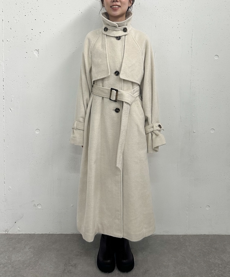 2wayウールトレンチコート(M BLACK): アウター｜PMbox P&M