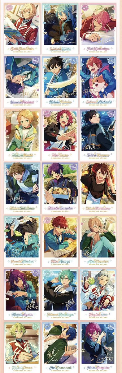 あんスタ 中国 心動時刻 ポラロイド 全絵柄公開 サイズ:63*89mm 全49種